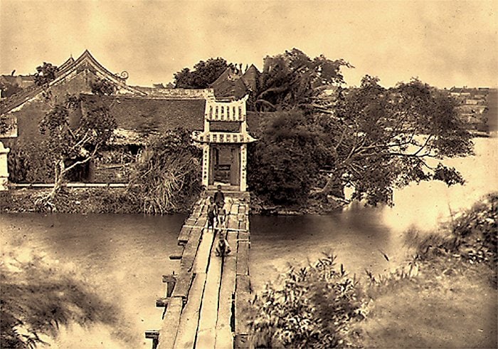 Hình ảnh Cầu Thê Húc vào năm 1884